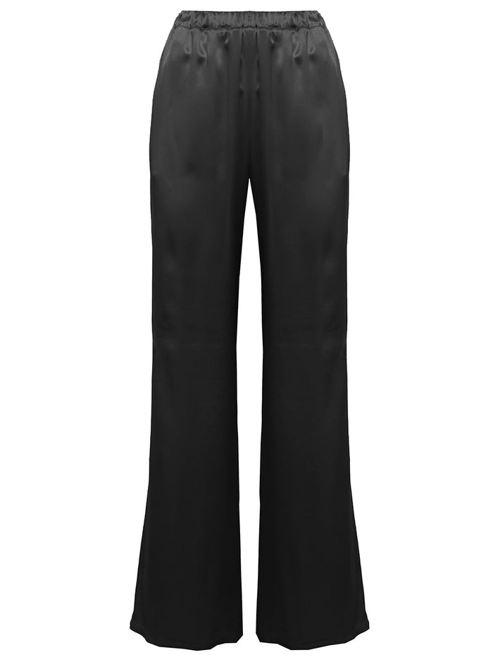 Antonelli Womans Rapolano Black Silk Trousers