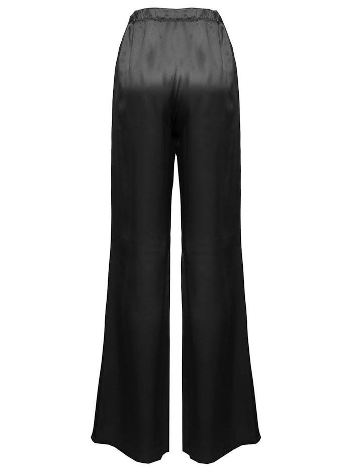 Antonelli Womans Rapolano Black Silk Trousers