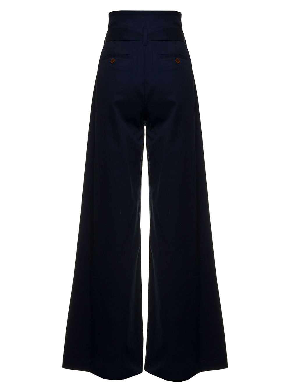 Jejia Womans Sophie Blue Cotton Trousers Blu