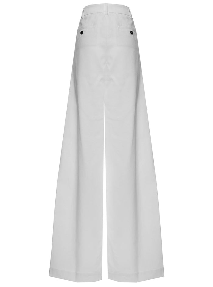 Kjejia Womans Katherine White Cotton Trousers