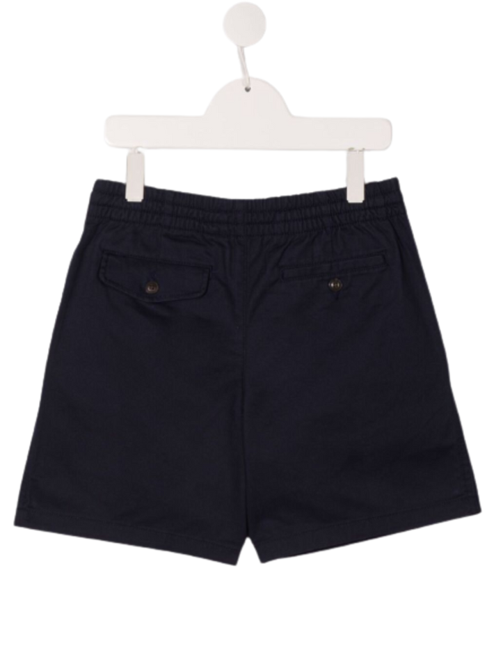 Polo Ralph Lauren Kids Boys Blue Cotton Blend Shorts With Logo Blu Elastane And Bermuda