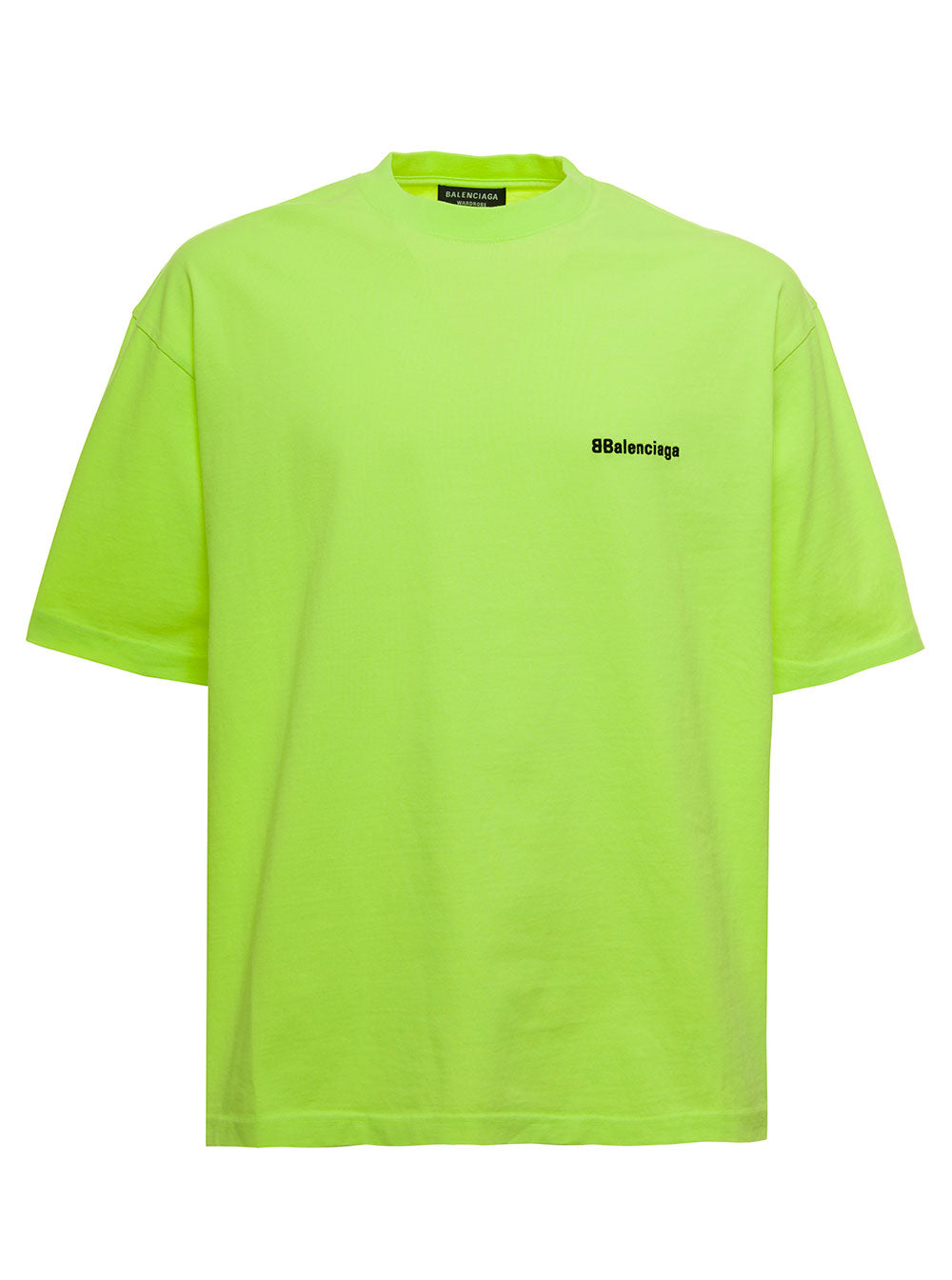 Balenciaga Mens Green Organic Cotton T-Shirt Yellow Tshirts And Polo Shirts