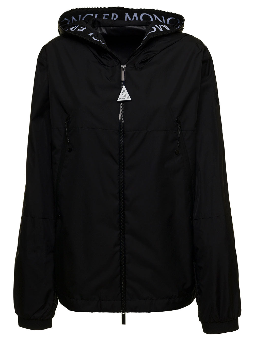 Moncler Womans Black Junichi Nylon Jacket Polyamide