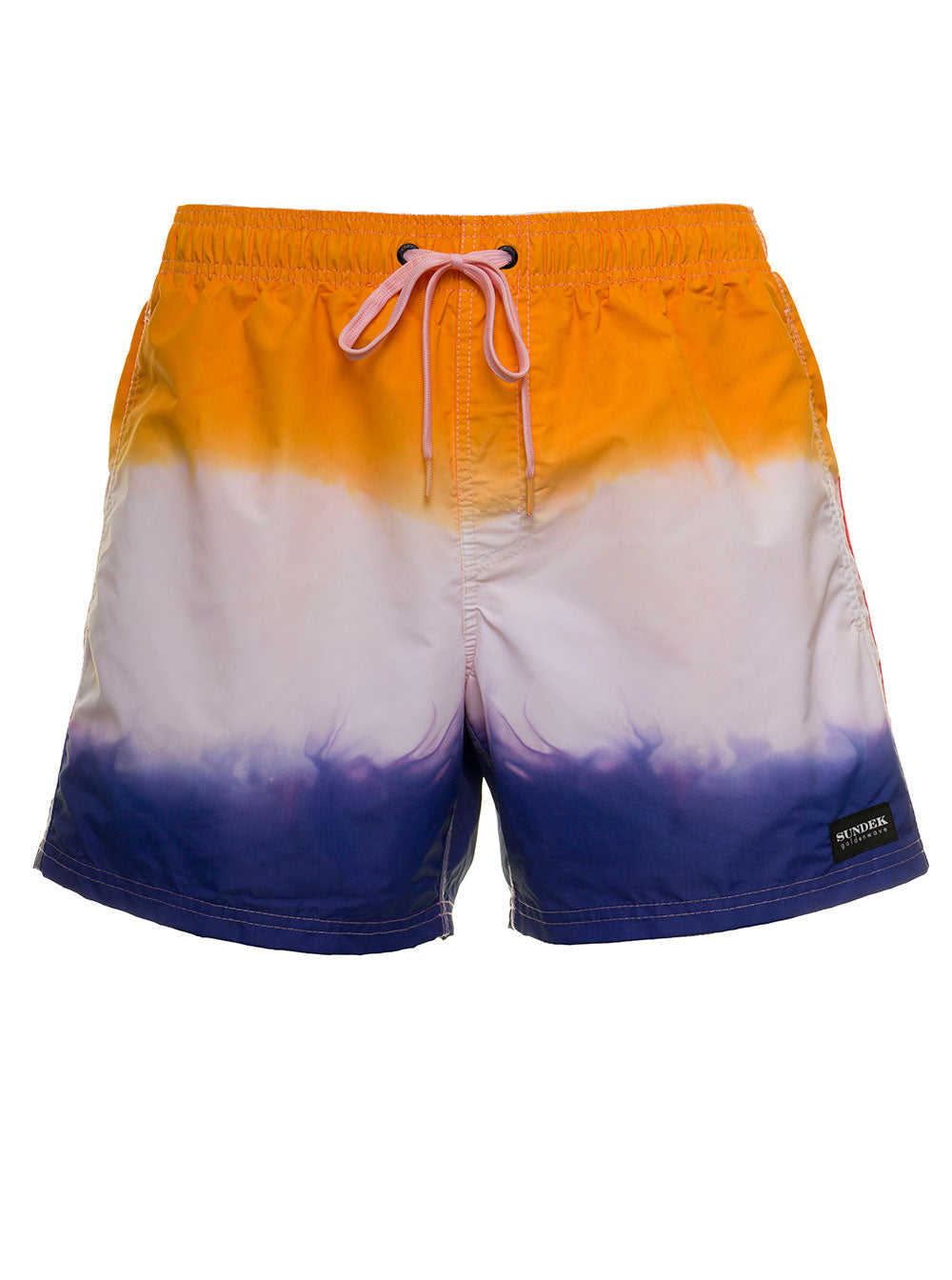 Sundek Mans Striped Tie Dye Nylon Swim Shorts Polyamide Beachwear