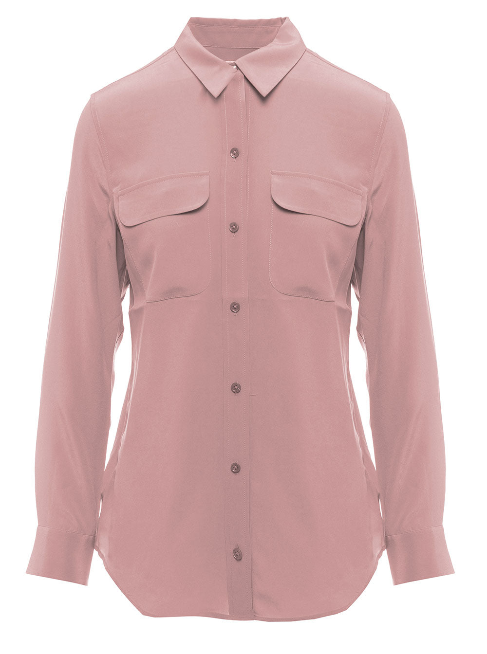 Equipment Womans Pink Silk Shirt And Blouses