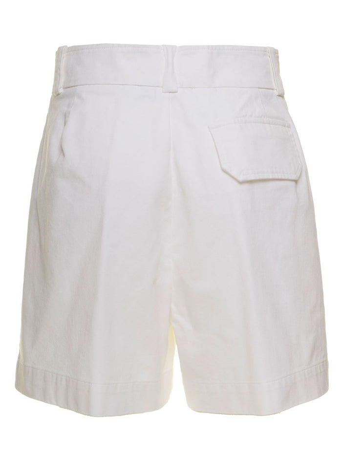 Grifoni Womans White Cotton Shorts And Bermuda