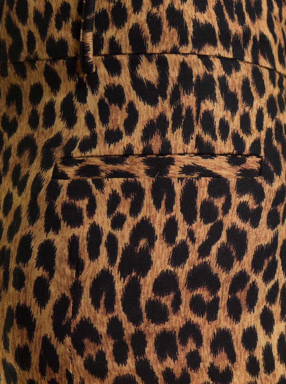 Laneus Womans Viscose Animalier Printed Pants Brown Trousers