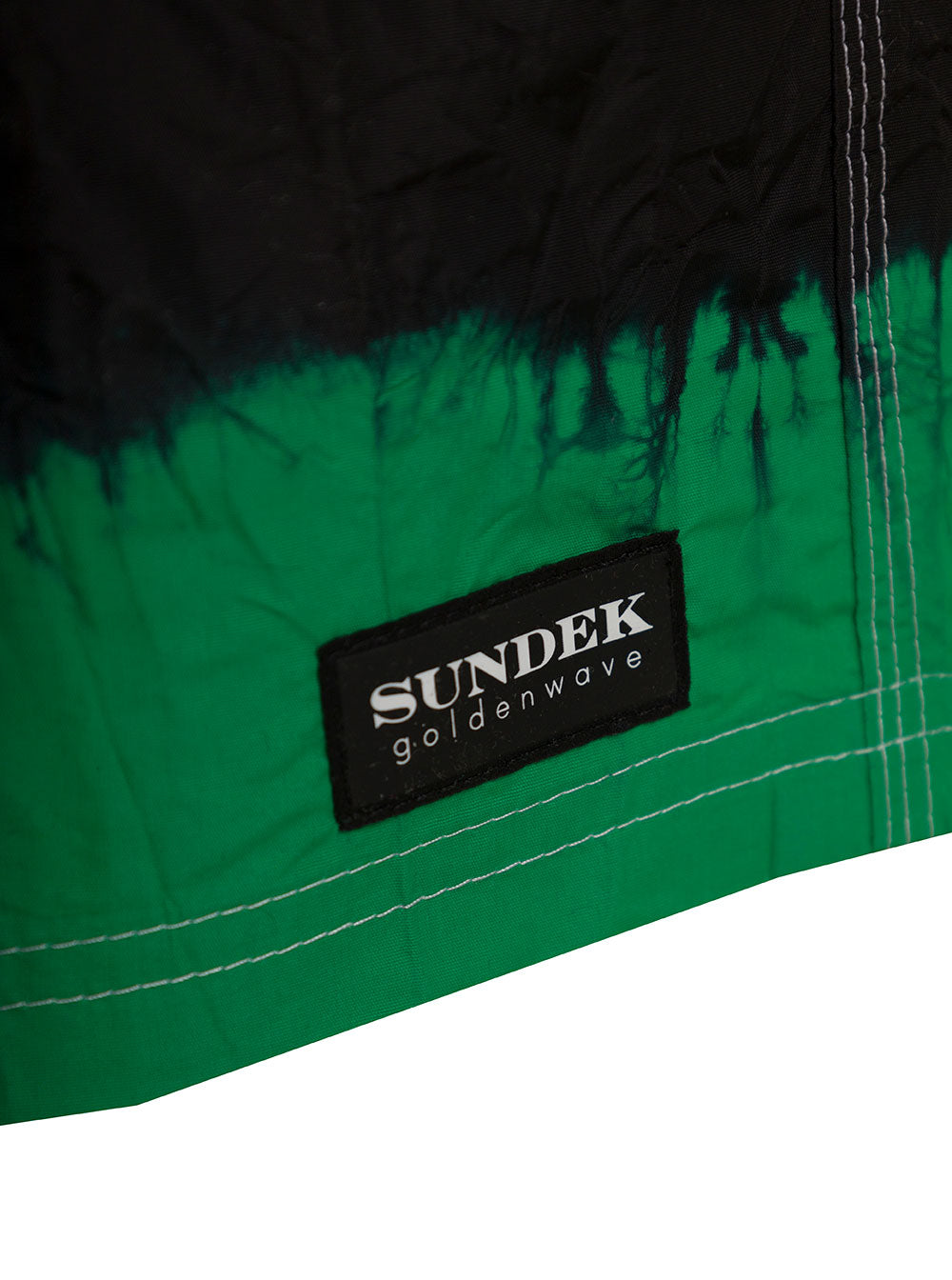 Sundek Mens Bicolor Tie Dye Nylon Beach Shorts Black Polyamide Beachwear