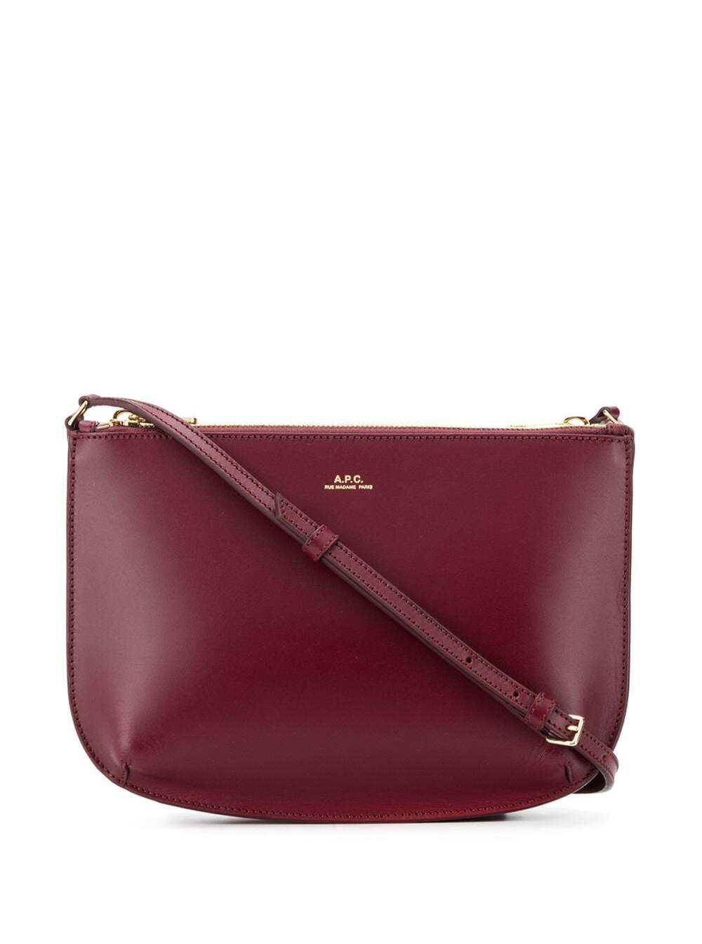 Sac Sarah Bordeaux Cow Crossbody Bags