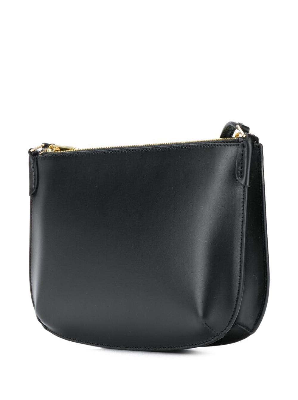 A.p.c. Womans Sarah Black Leather Crossbody Bag Cow