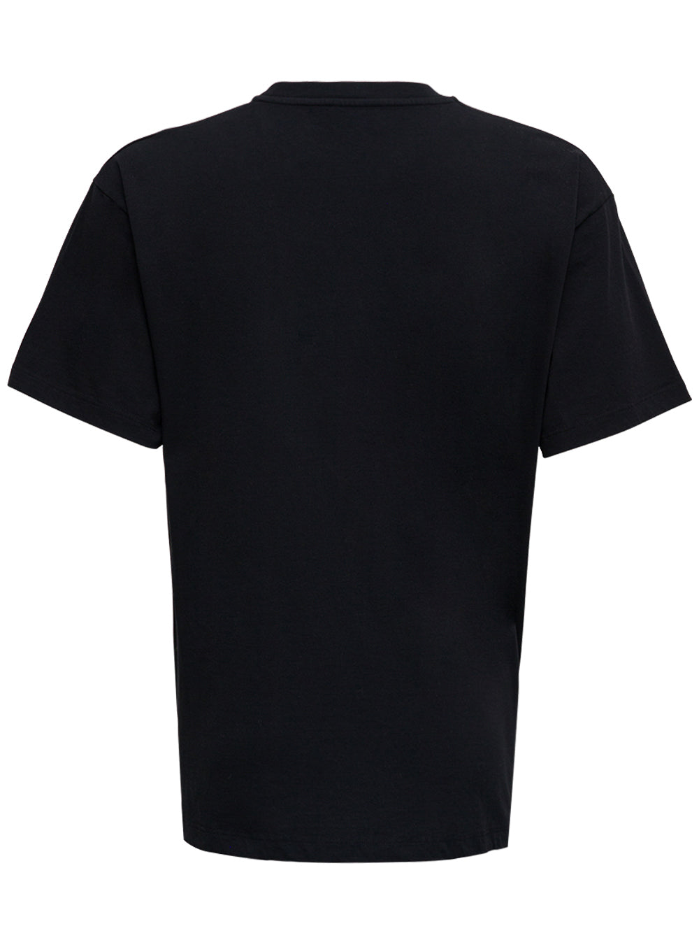 Black Cotton T-Shirt With Logo Tshirts And Polo Shirts