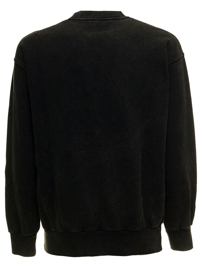 Aries Mans No Problemo Black Jersey Sweatshirt Cotton Sweatshirts