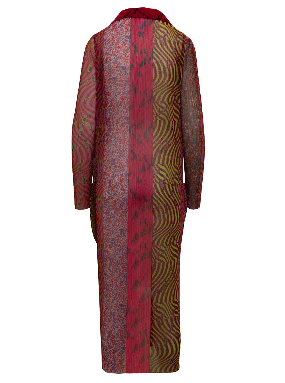 Philosophy Di Lorenzo Serafini Womans Extra Long Multicolor Satin Shirt Polyester And Blouses