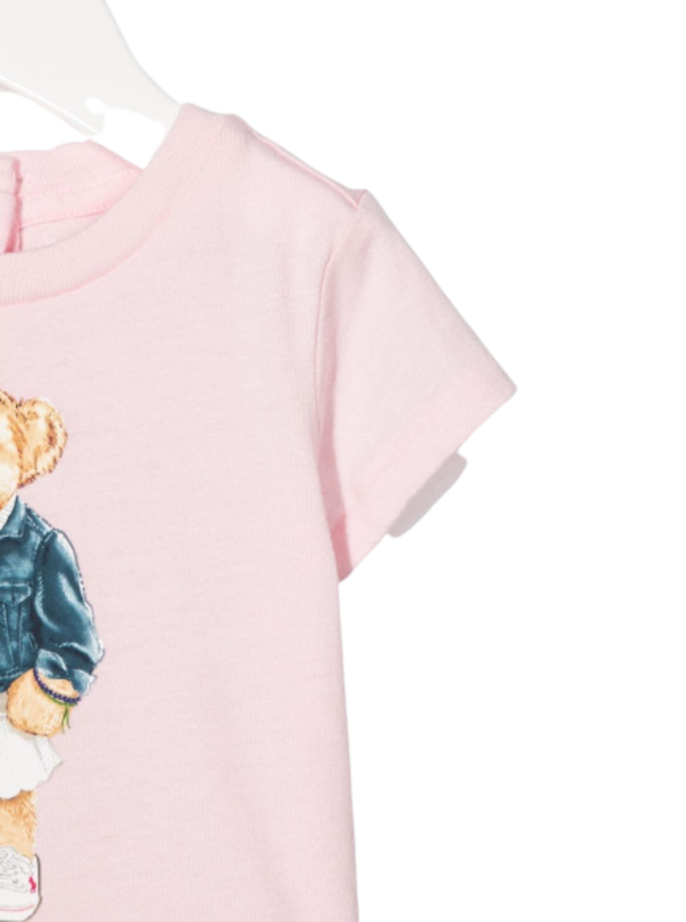 Polo Ralph Lauren Kids Baby Girls Pink Cotton T-Shirt With Logo Print Tshirts And Shirts