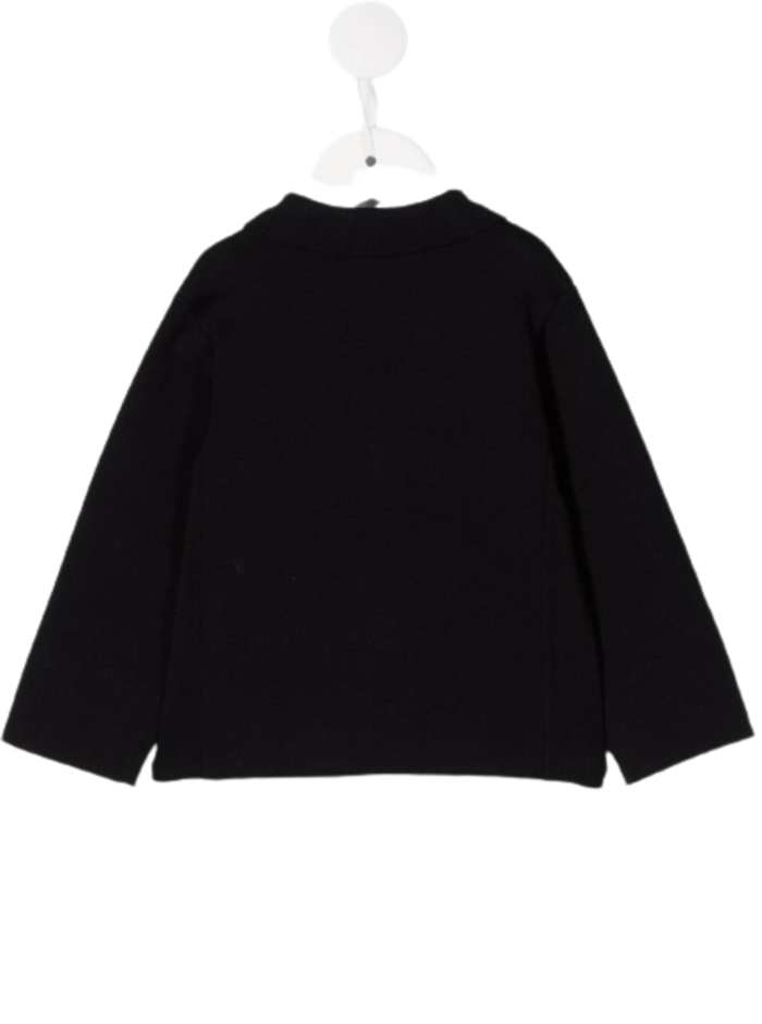 Emporio Armani Kids Baby Boys Blue Cotton Single-Breasted Jacket Blu Polyamide Elastane Blazers
