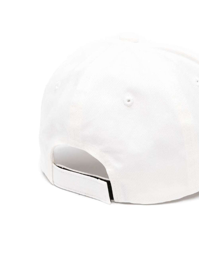 Emporio Armani Kids White Cotton Hat With Logo And Gloves