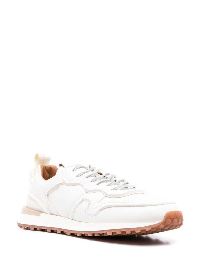 Buttero Mans Futura White Leather Sneakers Calf