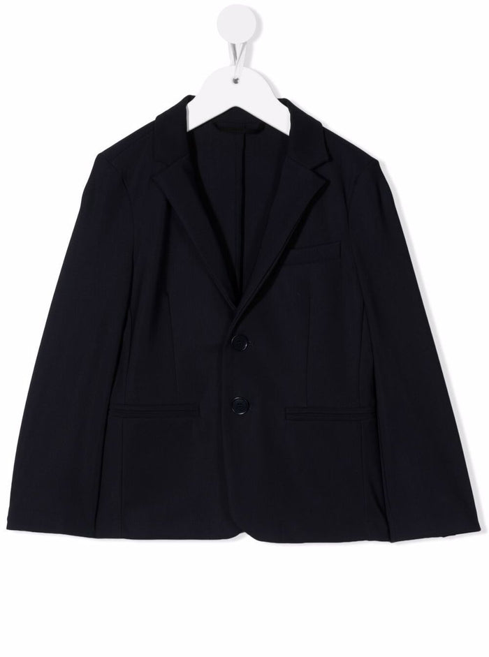 Il Gufo Kids Boys Blue Single-Breasted Jacket Blu Polyamide Blazers