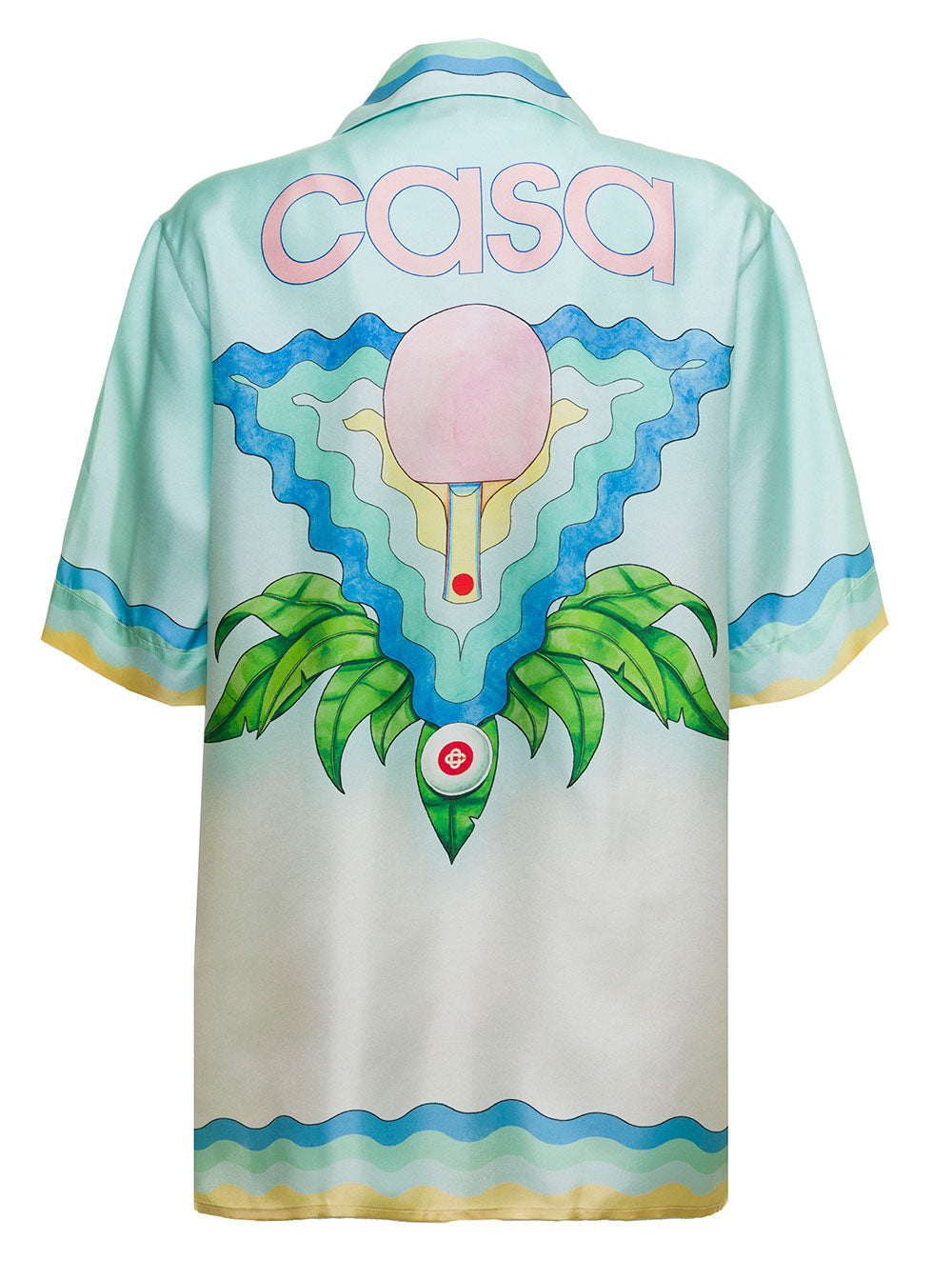 Casablanca Woman S Wavy Printed Multicolor Silk Shirt And Blouses
