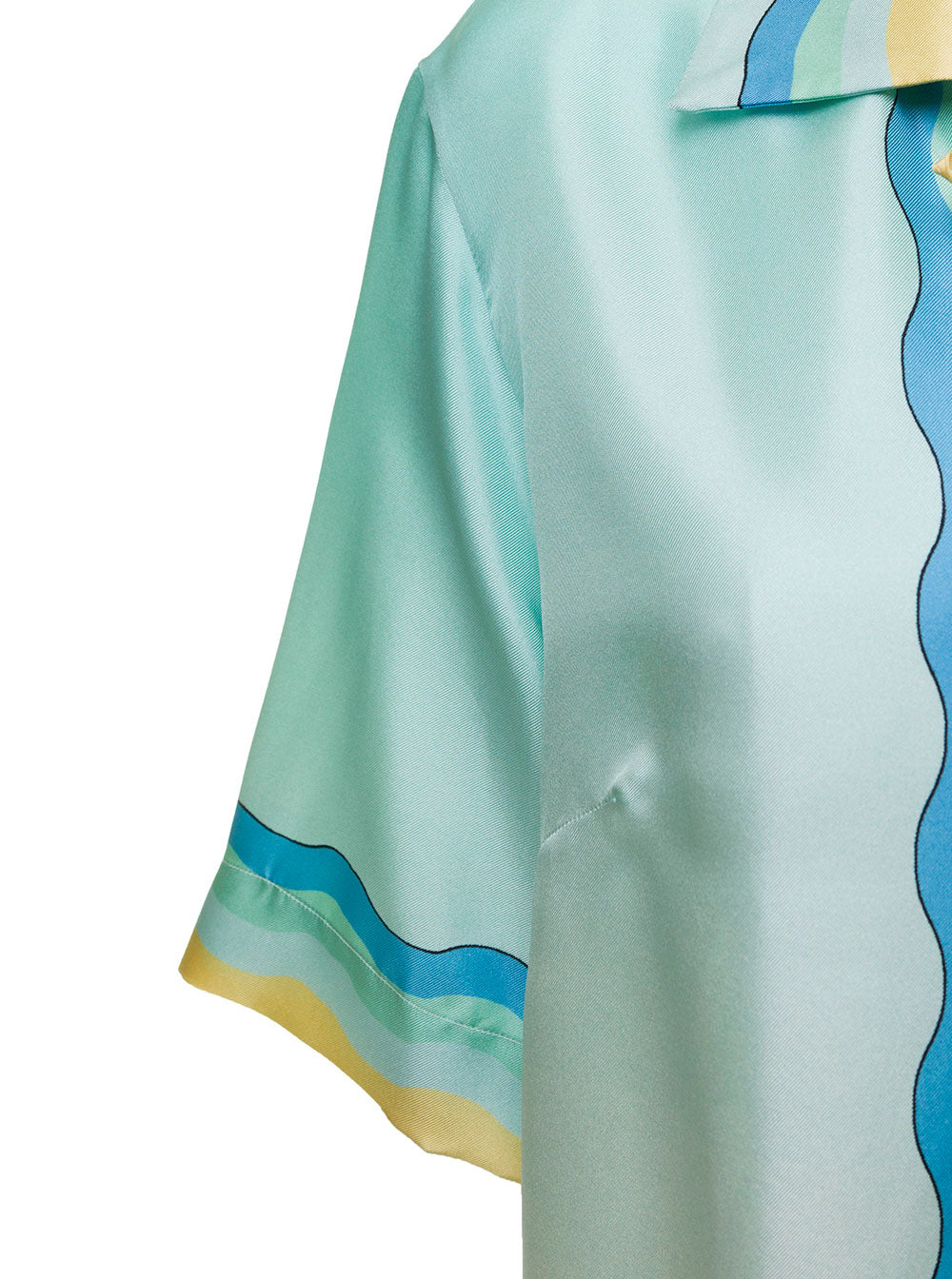 Casablanca Woman S Wavy Printed Multicolor Silk Shirt And Blouses