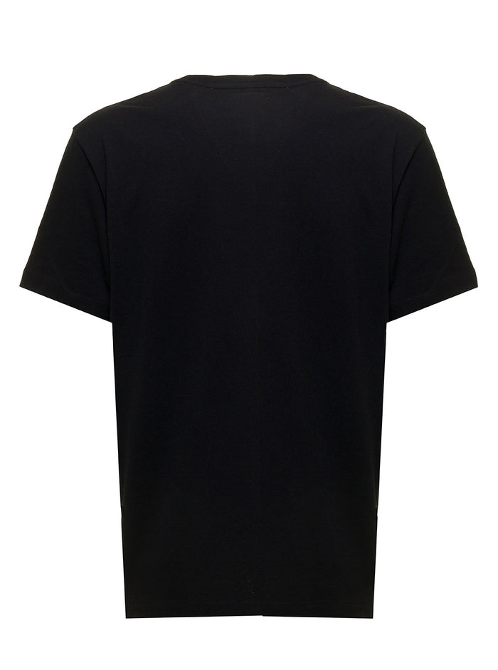 Off White Mans Black Cotton T-Shirt With Diag Print Tshirts And Polo Shirts