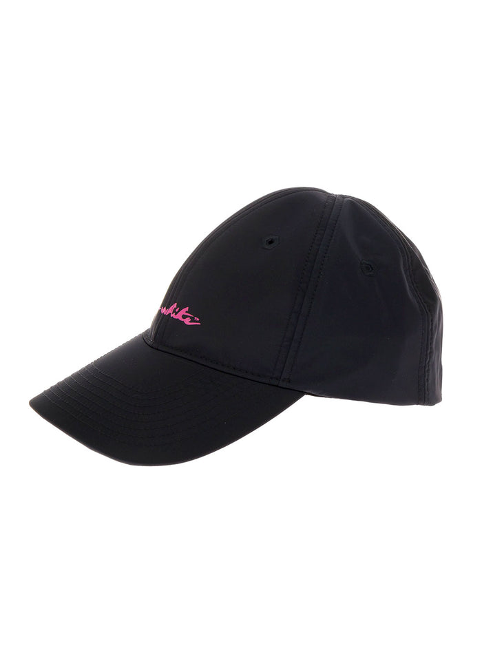 Off White Womans Scrpit Black Nylon Hat Polyamide And Gloves