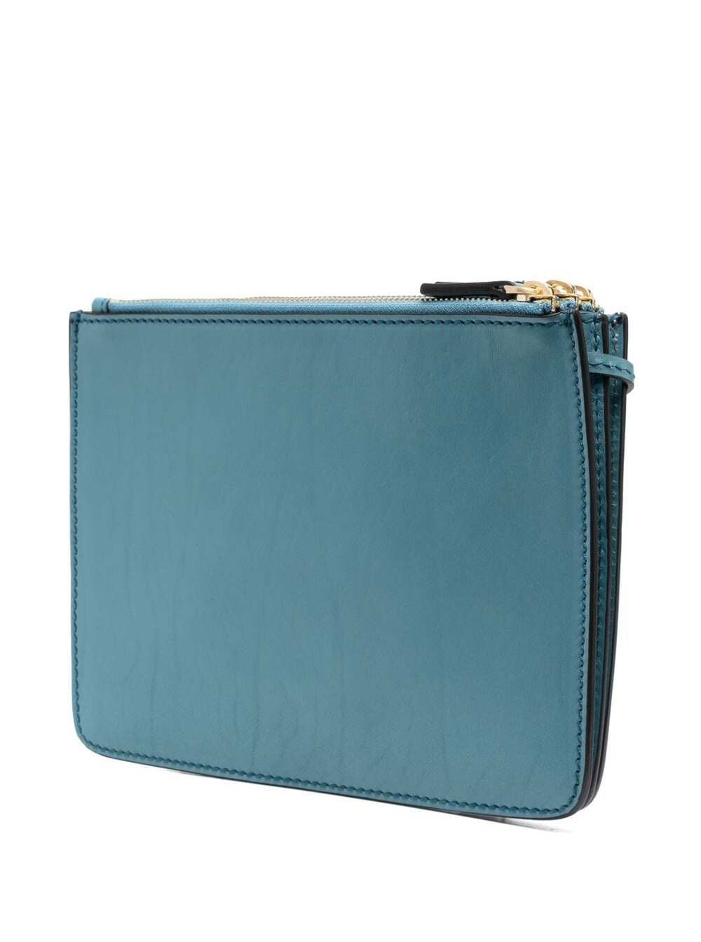 The Bridge Womans Trifold Light Blue Leather Crossbody Bag With Logo Calf