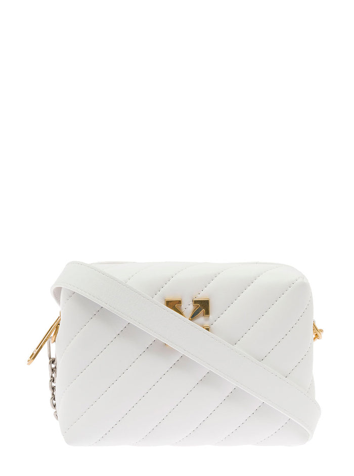 Off White Womans Jackhammer Camera Leather Crossbody Bag Calf