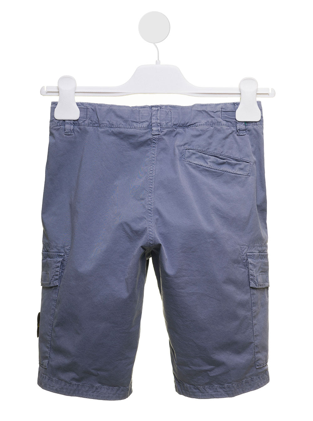 Stone Isalnd Kids Boys Light Blue Cotton Bermuda Shorts With Logo Elastane And