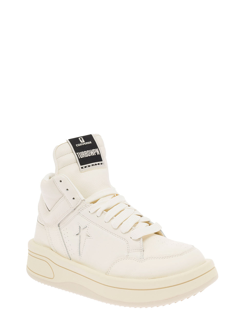 Converse X Darkshdw Mans White Leather High Top Turboxpn Sneakers