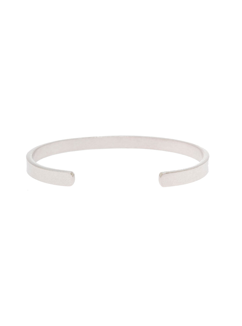 Maison Margiela Womans Silver Bracelet With Engraved Logo Metallic