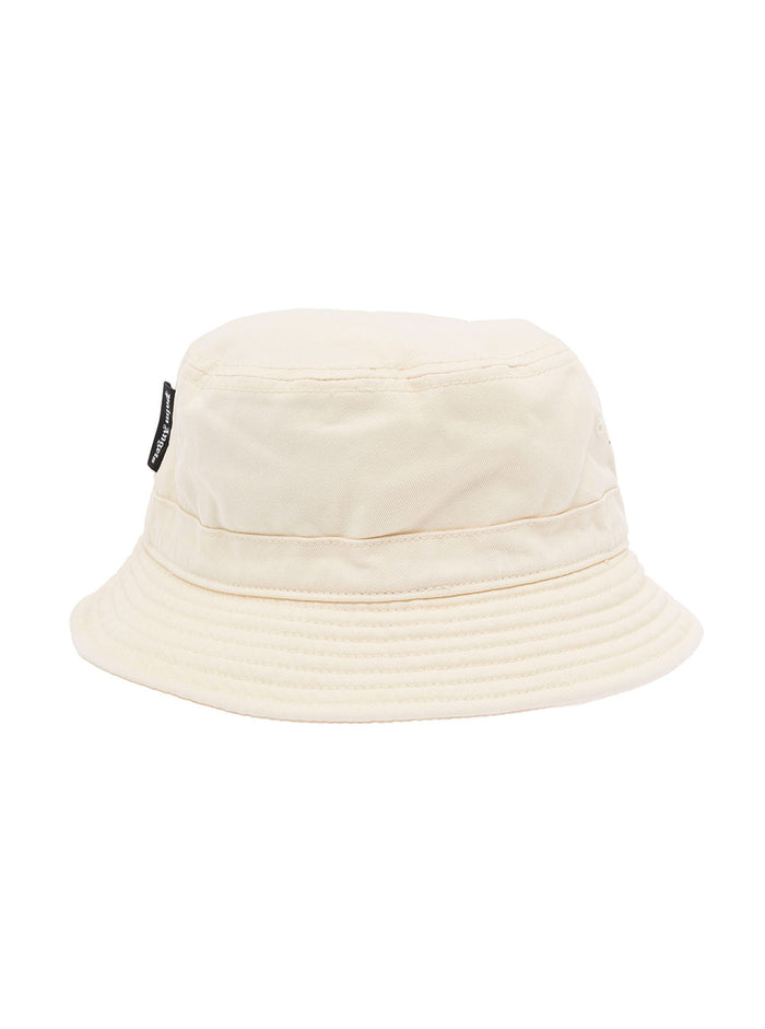 Palm Angels Womans White Cotton Classic Bucket Hat With Logo And Gloves