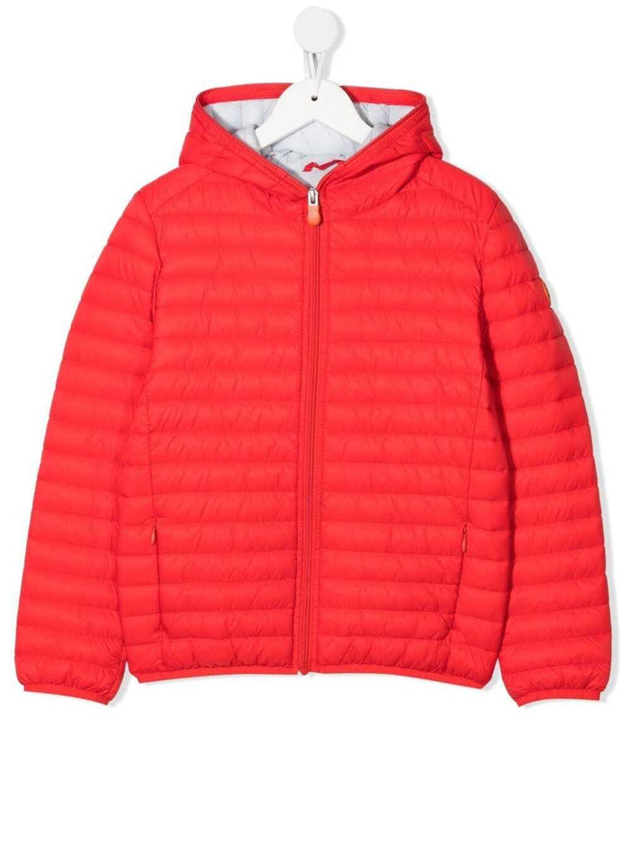 Save The Duck Kids Boys Dony Red Quilted Nylon Ecological Down Jacket