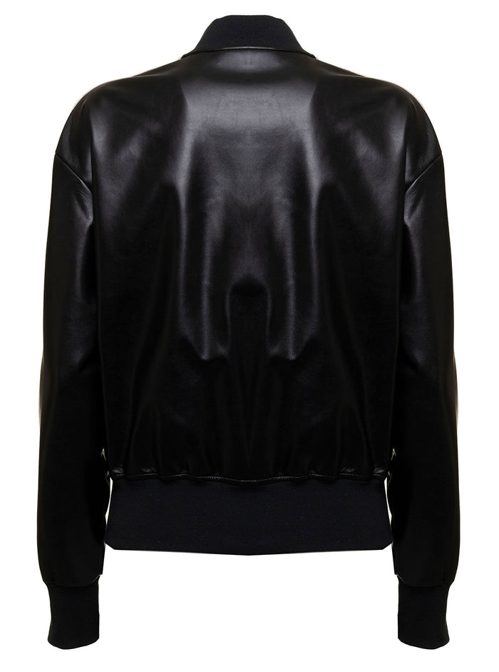 Felpa Nera Track Ecopelle Palm Angles Donna Black Sweatshirts