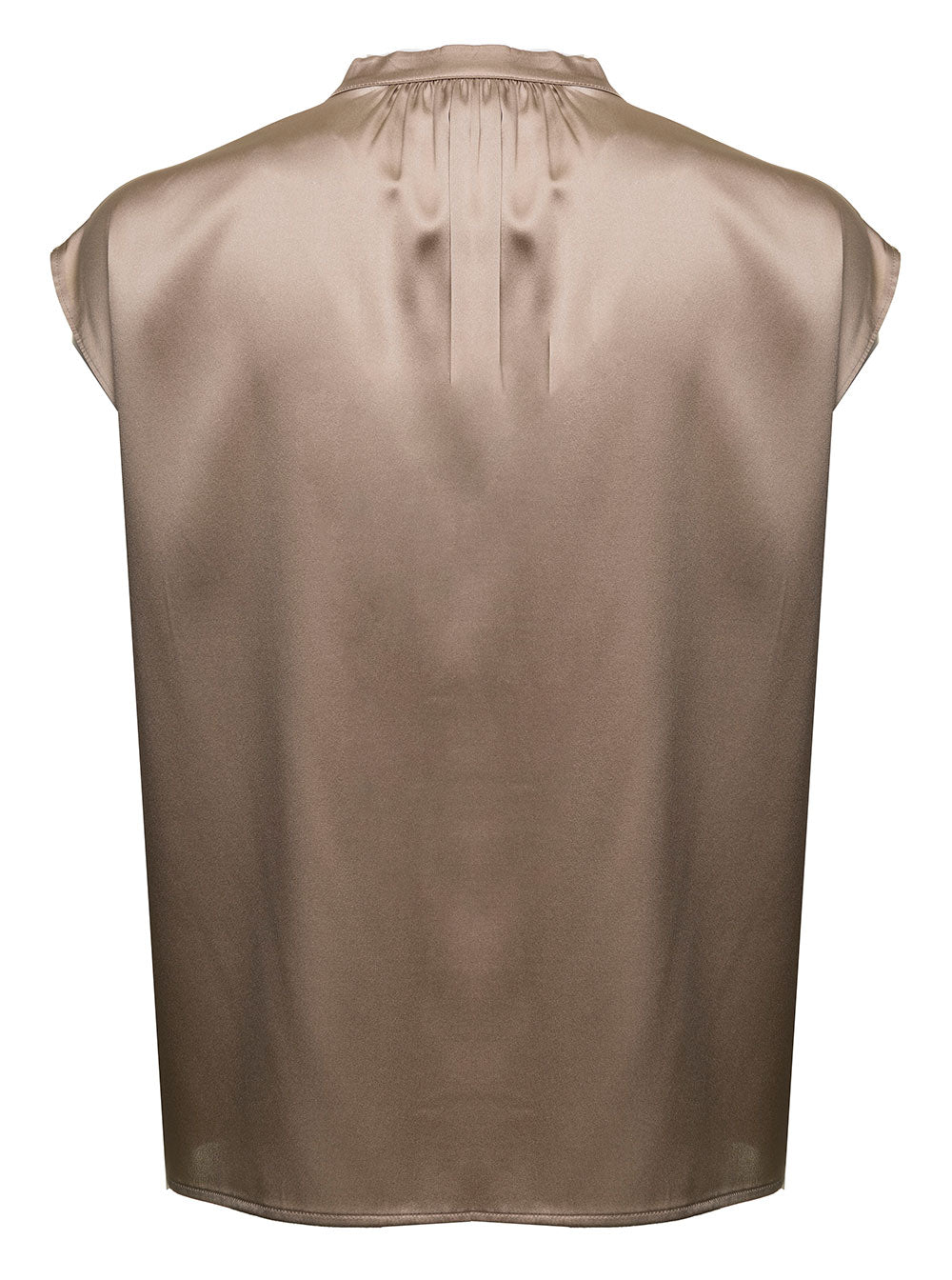 Pinko Womans Woman Beige Blouse Silk Elastane Shirts And Blouses