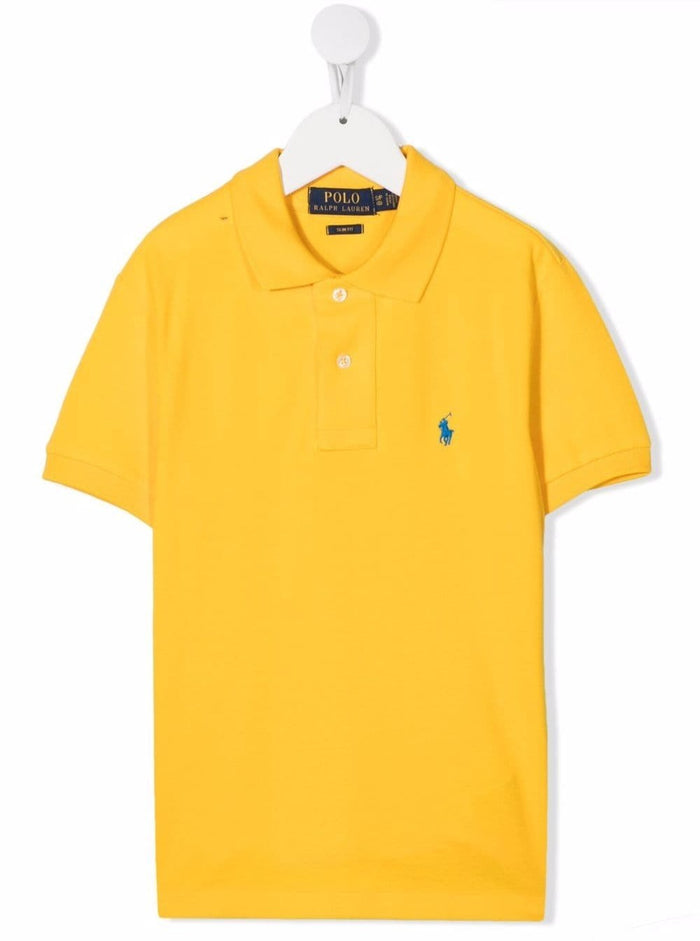 Polo Ralph Lauren Kids Boys Yellow Cotton Piquet Shirt Tshirts And