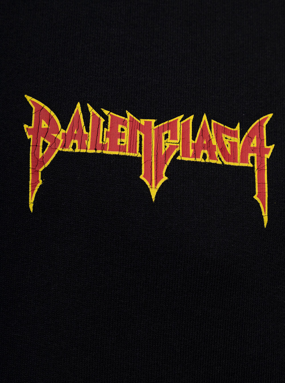Balenciaga Womens Black Jersey Hoodie With Metal Logo Print Cotton Sweatshirts