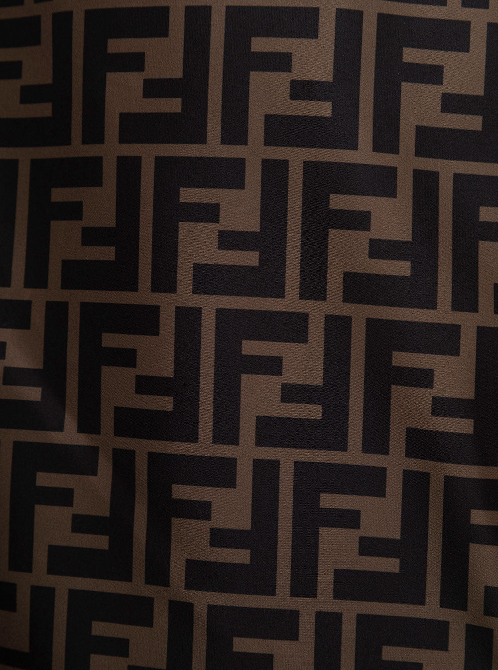 Fendi Mans Ff Reversible Nylon Jacket Brown Polyester