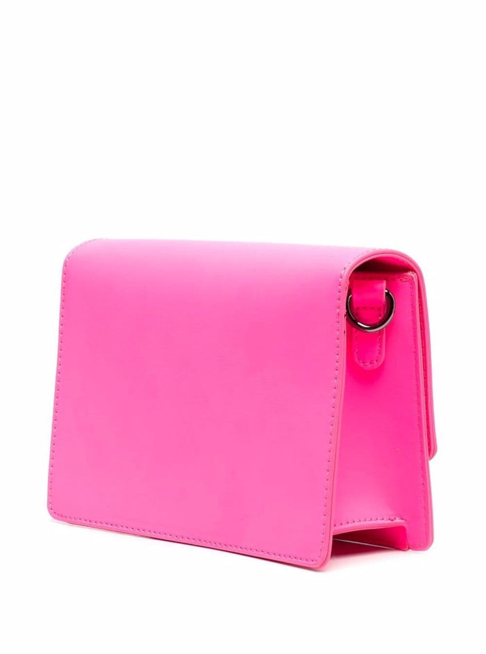 Barrow Womans Pink Crossbody Bag With Embossed Logo Fuxia Polyurethane