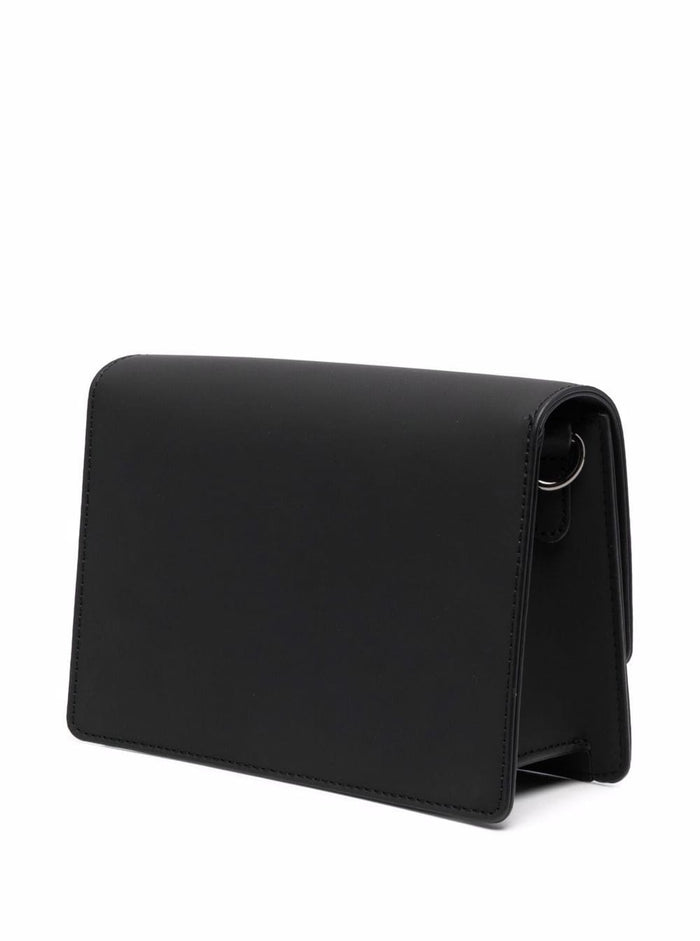 Barrow Womans Black Crossbody Bag With Embossed Logo Polyurethane