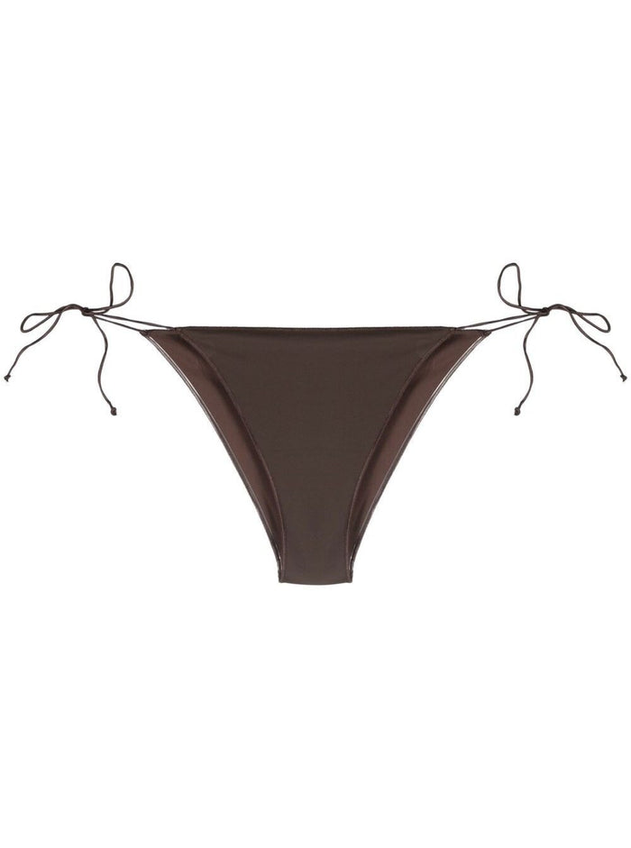 Oséree Womans Eco Brown Fabric Bikini Bottom Recycled Polyamide Elastane Underwear