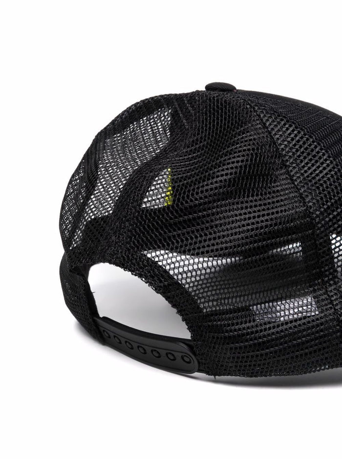Barrow Mans Black Nylon Tracker Cap With Logo Print Polyamide Hats And Gloves