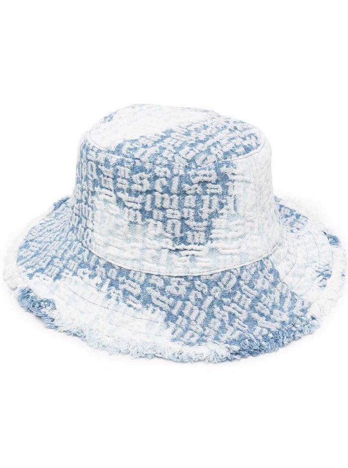 Palm Angels Woman S Monogram Cotton Bucket Hat Polyamide Elastan And Gloves