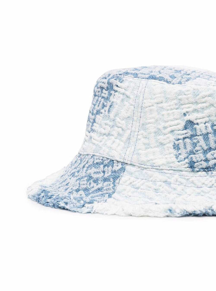 Palm Angels Woman S Monogram Cotton Bucket Hat Polyamide Elastan And Gloves