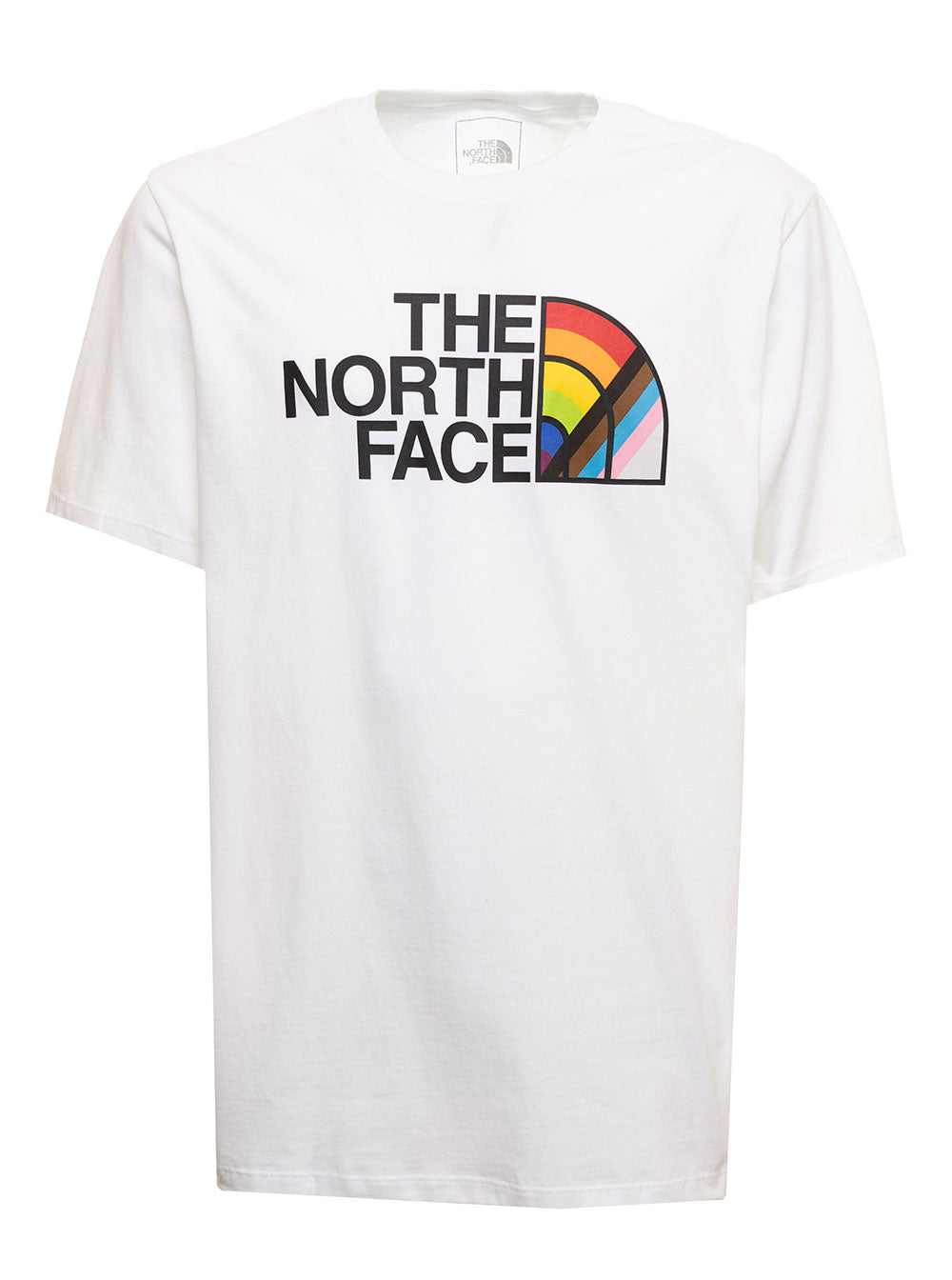 The North Face Mens White Cotton T-Shirt With Pride Logo Print Polyester Tshirts And Polo Shirts