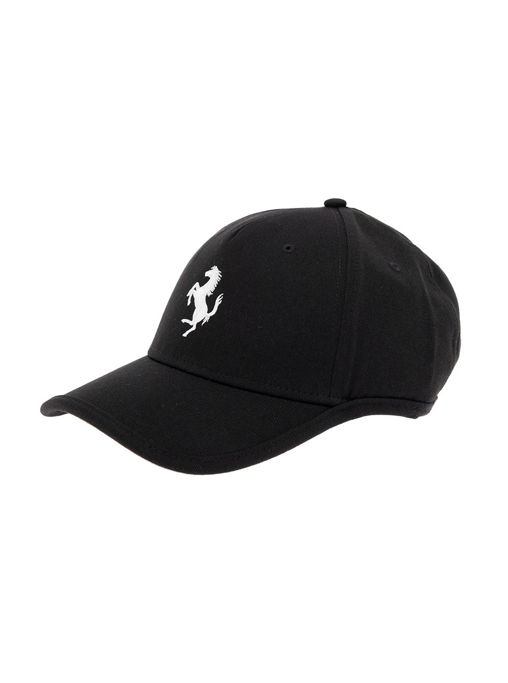 Ferrari Mans Black Nylon Hat With Logo Polyester And Gloves