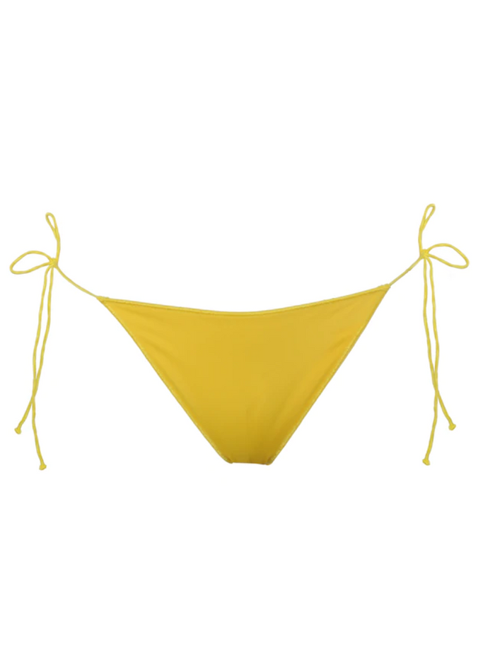 Oséree Womans Eco Yellow Fabric Bikini Bottom Recycled Polyamide Elastane Underwear