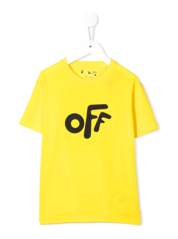 Off Rounded Tee S-S Yellow Cotton Tshirts And Polo Shirts