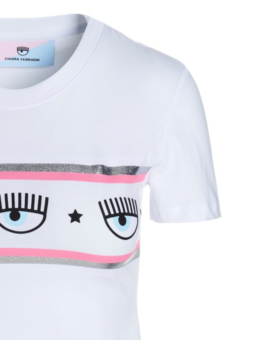 Chiara Ferragni Womans White Cotton T-Shirt With Logmania Print Tshirts And Polo Shirts