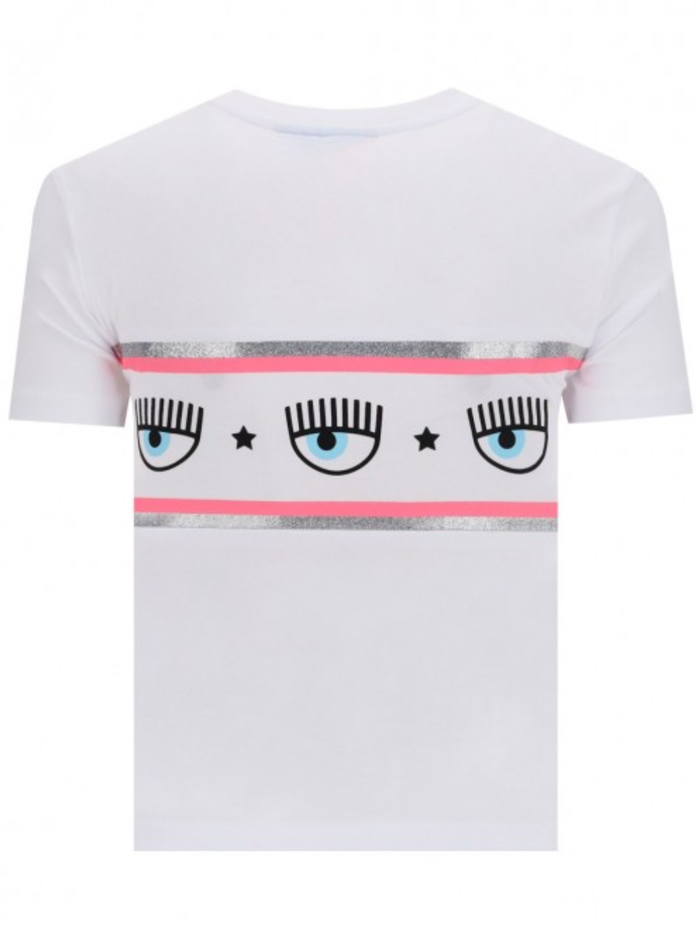 Chiara Ferragni Womans White Cotton T-Shirt With Logmania Print Tshirts And Polo Shirts